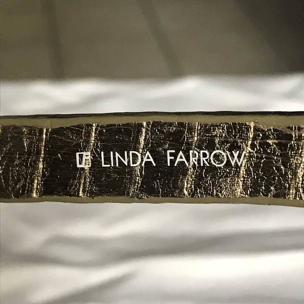 Linda Farrow Luxe Mirrored Gold Python Sunglasses - image 5